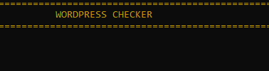 WordPress Checker
