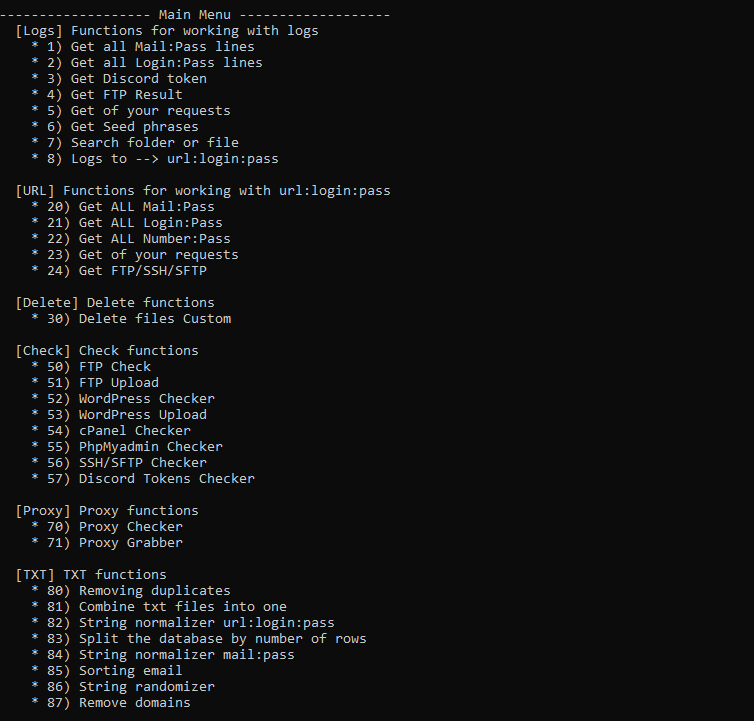 Log Parser Screenshot